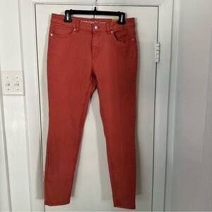 Roebuck & Co. Jeggings Etruscan Red 12R 29 Inseam Mid Rise Skinny Pants NWT